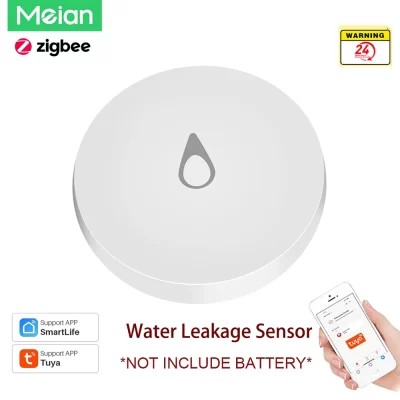 Meian ZigBee Linkage Water Leakage Sensor, Imersão Alarme De Segurança, Detector De Vazamento, Alerta De Estouro, À Prova D 'Água, Casa Inteligente