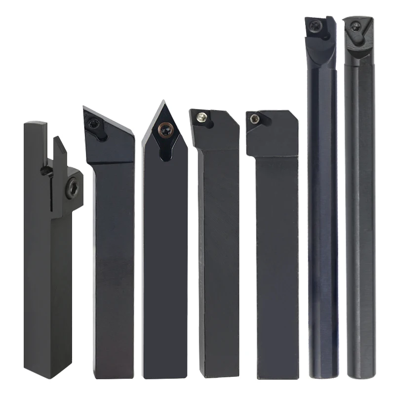 Conjuntos de ferramentas de torneamento 10/12/16mm mgehr sdjcr sdncn sclcr ser snr torno chato barra com 7 peças inserção de carboneto suporte de corte cnc - Image 6