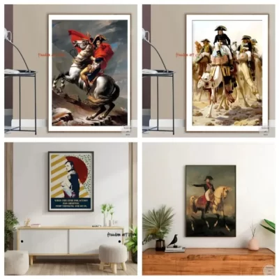 Cruzando Os Alpes A Coroação Retrato Arte Posters, Pintura Em Tela, Impressões De Arte De Parede, Fotografia De Quarto, Decoração De Casa