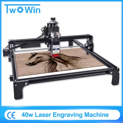 Máquina de gravação a laser 40w, área de gravação 420*400mm, todo em alumínio, gravador a laser cnc para madeira e acrílico