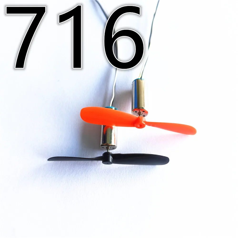 2 pçs/lote 3.7V 614 716 720 8520 Micro DIY Helicóptero Coreless DC Motores Hélices UAV RC Drone Grande Torque Motores de Alta Velocidade - Image 4