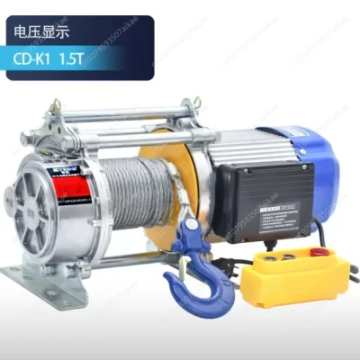 Talha elétrica rápida, elevador de carga silencioso, decoração, elevação, 1t-1,2t, 220v, guincho, 3 toneladas, guindaste doméstico