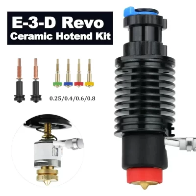 E3d revo cerâmica hotend kit núcleo aquecedor de aquecimento rápido para mudança rápida E-3-D revo h2 v2s ender 3, pro, v2, voron hot end