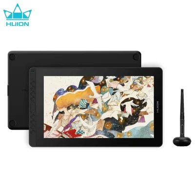 HUION Kamvas 16 Graphics Tablet 15.6 Inch Screen Drawing Monitor Anti-Glare Pen Display Support Android USB3.1 Phone Connection