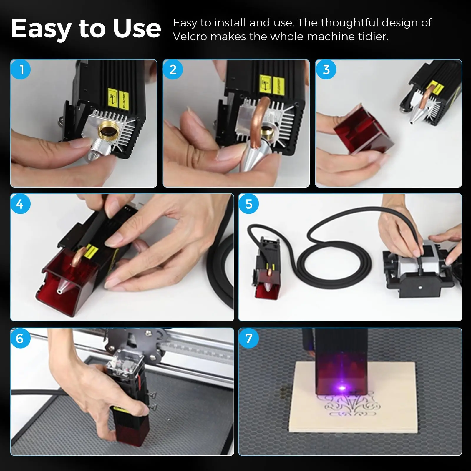 Creality kit de assistência de ar, remove fumaça, poeira, reduz a temperatura da superfície, kit de bomba de assistência de ar para falcon 10w, atualização de gravador a laser - Image 5