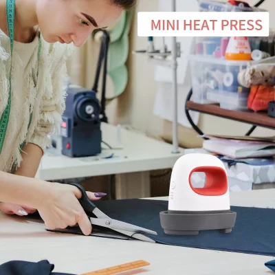 Mini máquina de prensa térmica portátil 220v, impressão de camisetas, faça você mesmo, transferência de aquecimento fácil, máquinas de ferro para plugue padrão europeu