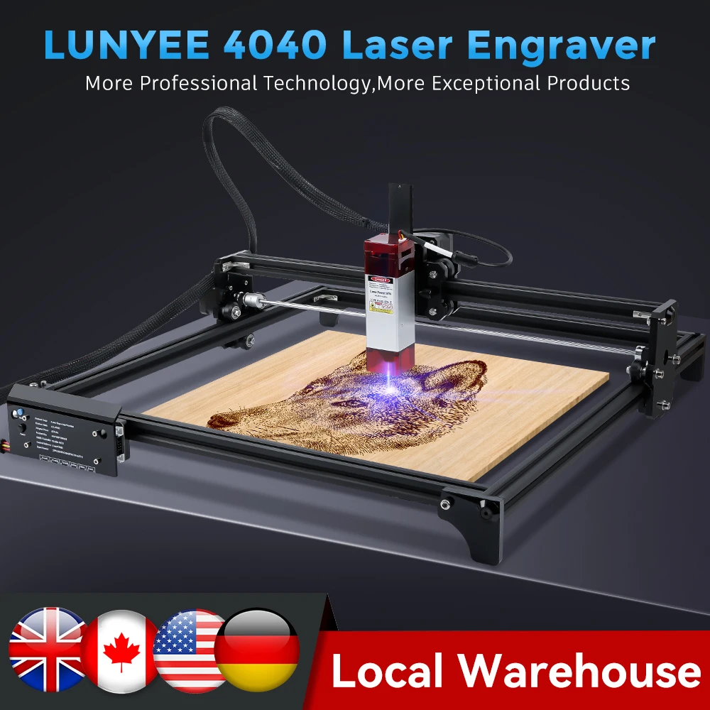 Gravador a laser Air assist 10w Cortador a laser Máquina de corte Roteador de madeira com controlador de 32 bits LaserGRBL (LightBurn)