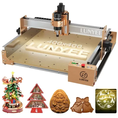 Sunyee 4040 pro máquina roteadora cnc, máquina de gravação cnc de 3 eixos, design de parafuso esférico de eixo z, adequado para madeira, acrílico e alumínio