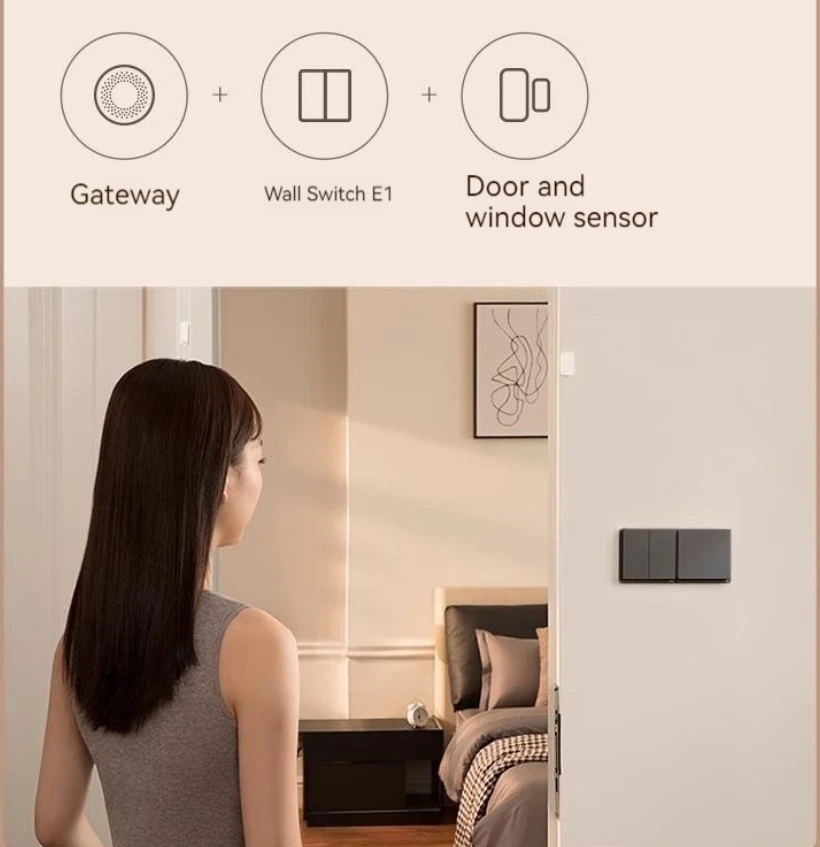 Aqara e1 interruptor de parede com neutro sem neutro casa inteligente zigbee 3.0 interruptor de luz chave sem fio para xiomi mi casa app - Image 4