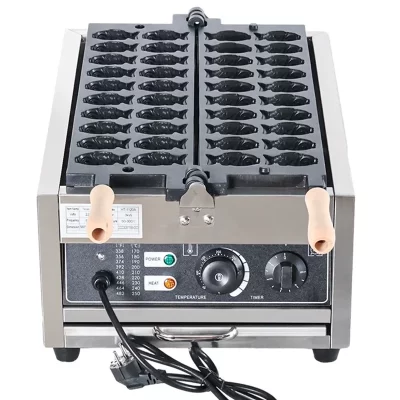 20 pçs elétrico 110v 220v antiaderente de aço inoxidável janapese bolo de peixe taiyaki waffle maker mini peixes forma waffle máquina