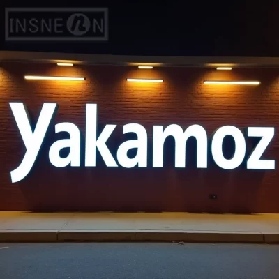 Letras de metal de sinal de luz LED 3D feitas sob medida para vitrine de negócios ao ar livre sinalização de publicidade iluminada à prova d'água