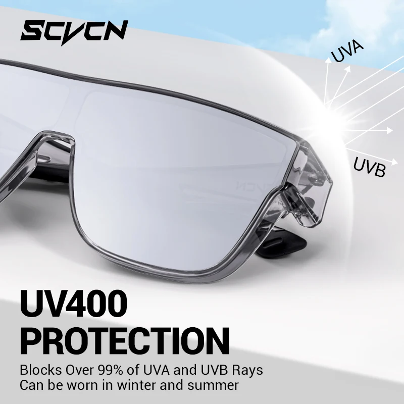 SCVCN New Men Outdoor Road Sports Mountains Cycling Sunglasses UV400 Cycling Eyewear Women Bicycle Riding Driving Glasses - Image 5