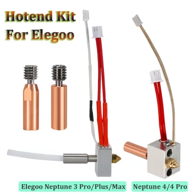 Kit hotend 24v 50w para elegoo netuno 4 4pro peças de impressora 3d alta velocidade 40w cabeça de impressão j-head para elegoo netuno 3 pro/plus/max