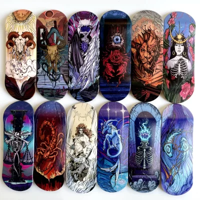 32mm Pro Fingerboard Deck 12 Constellations Placa de madeira para mini skate profissional de dedo