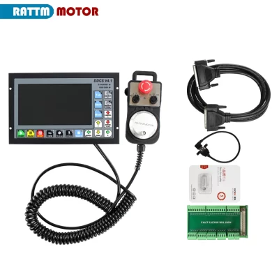 [Estoque BR] Sistema de código G DDCS V4.1 de 4 eixos CNC Controlador offline autônomo 500 KHz + volante eletrônico MPG de 4 eixos