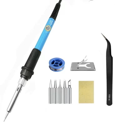 Ferro de solda elétrico de temperatura ajustável 220v 60w ferro de solda profissional máquina de solda de estanho caneta quente reparação de soldagem t