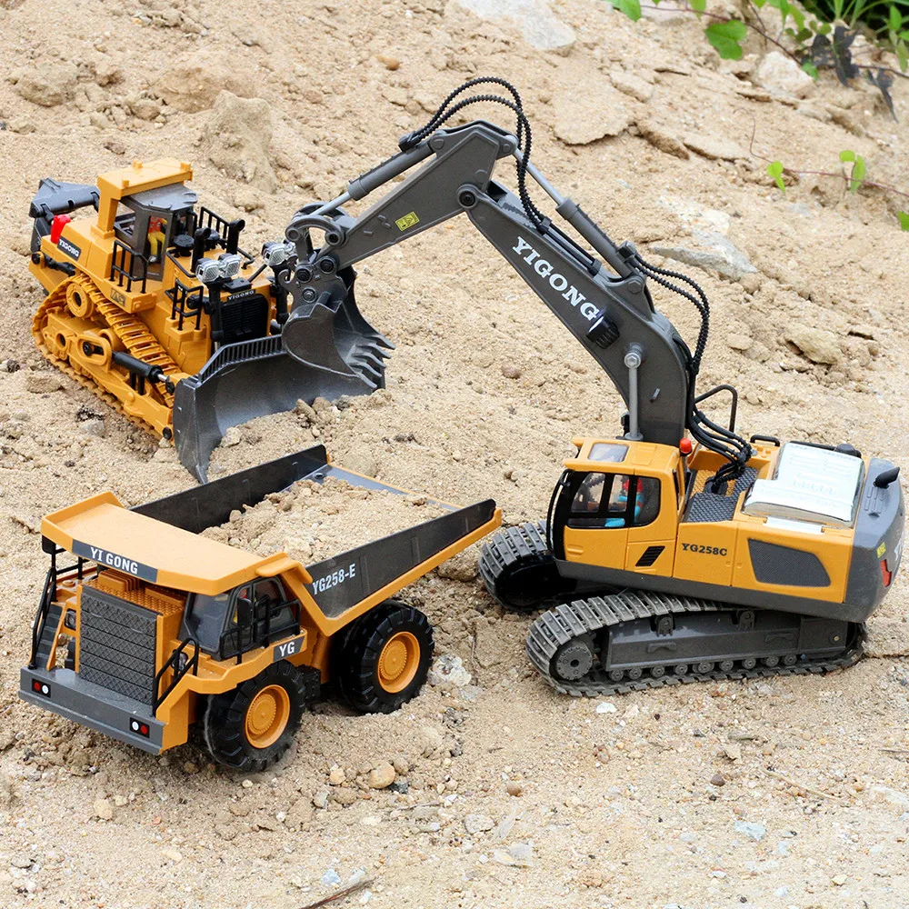 Remote Control Excavator Bulldozer Dump Truck Rc Car Toys Electric Engineering 2.4g High-Tech Vehicle Model Toys For Kids Gifts - Image 2