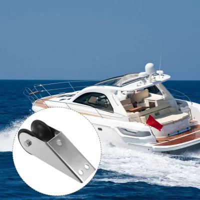 Suporte de âncora de barco de aço inoxidável para guincho de reboque, polia de carrinho, fácil manuseio, suporte estável, barco de rolo de âncora de arco