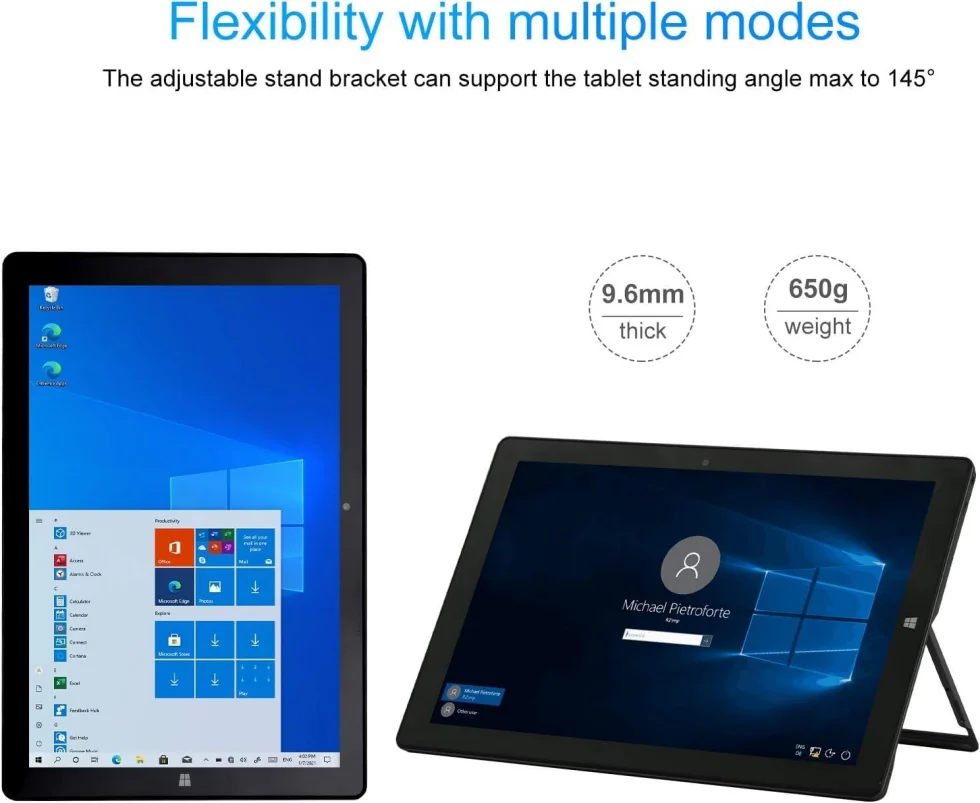 11.6 INCH 64 Bit 8GB RAM 512GB ROM WINDOWS 11 Tablet PC Pad1162 N4120 CPU Quad Core 1920 x 1080 Pixel Type-C USB 6000mAh - Image 4