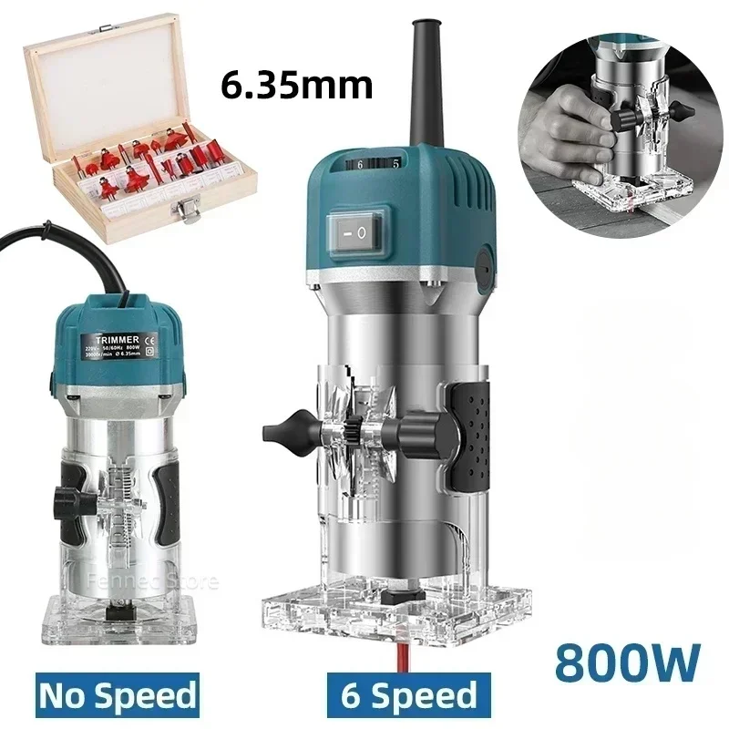 Aparador elétrico roteador carpintaria laminado trimmer gravura entalho roteador de madeira carpintaria manual ferramentas corte 800/2000w