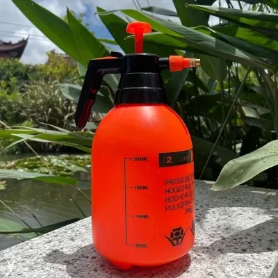 Pulverizador de ar de alta pressão de 2 litros - regador de jardim portátil com bico ajustável para gramados, flores e limpeza doméstica