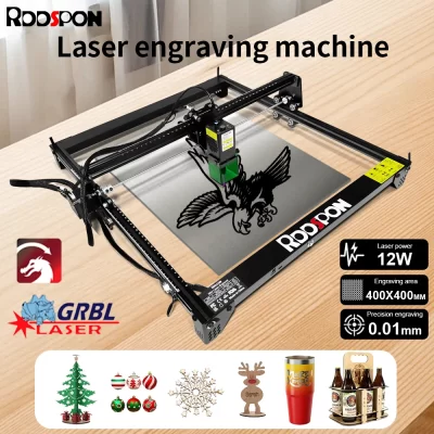 Z10 12w z20 24w roteador de madeira máquina de gravura área 400*400mm precisão 0.01mm para corte a laser escultura em madeira papelão, etc.