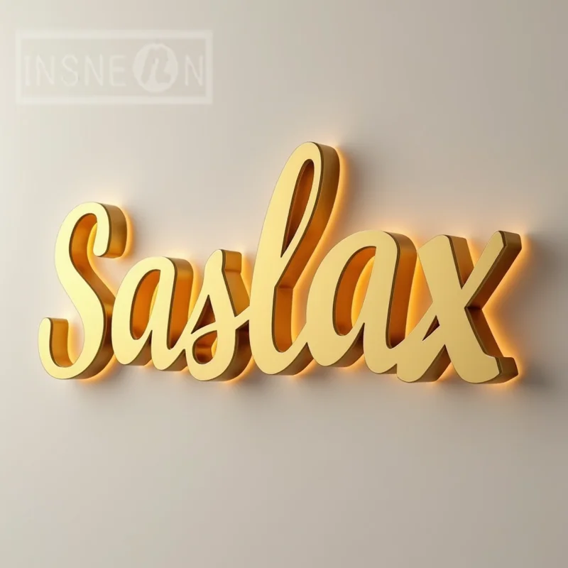 Sinal de letras de metal com luz LED 3D personalizado para vitrine de negócios ao ar livre à prova d'água iluminada sinalização de publicidade retroiluminada
