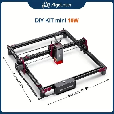 Diy gravador a laser algolaser cortador a laser 10w saída e gravador a laser e máquina de corte a laser app compatível ferramentas para trabalhar madeira