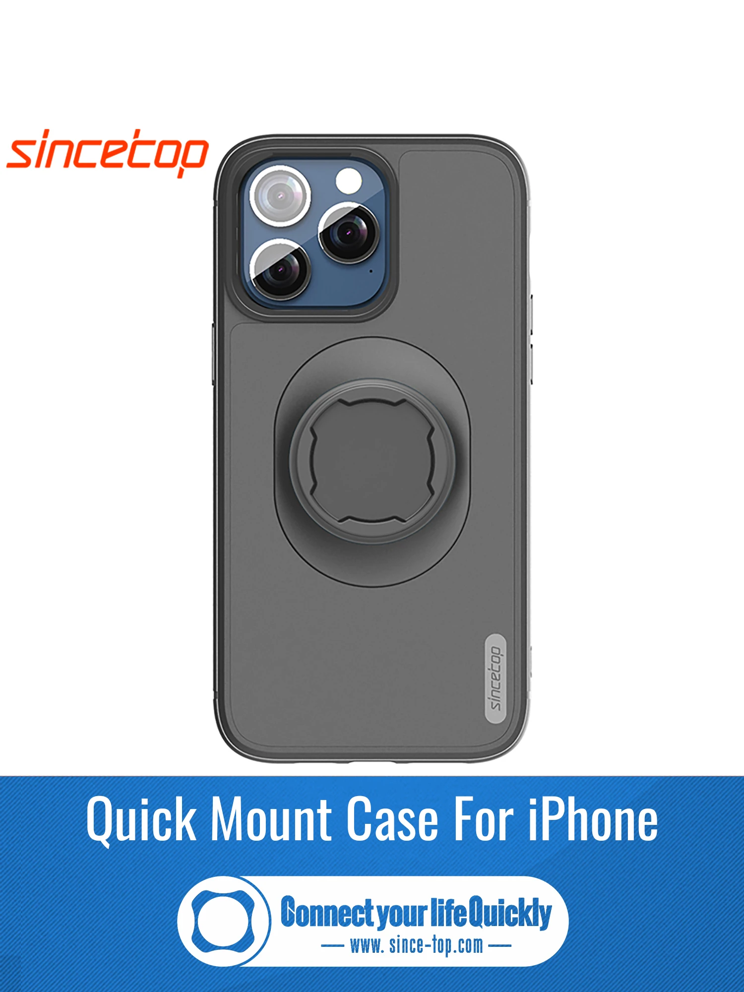 Shockproof Case for iPhone 17/16/15/14Plus/13/12/11Pro/XsMax/XR Quad-style Motorbike/Bike Holder/Car Mount with Lock-in Design