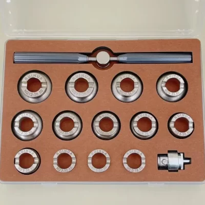 Impermeável Metal Watch Case, Voltar Opener Die, Grooved Tampa Remover, sortimento de 5537, 5539, T0463, 18,5mm a 36,5mm Tamanhos