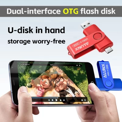 TYPE-C Metal Flash Drive Udisk Multi-Capacity 4GB/8GB/16GB/32GB/64GB Durable Metal Compatible with Phone/PC/Tablet Portable Hig