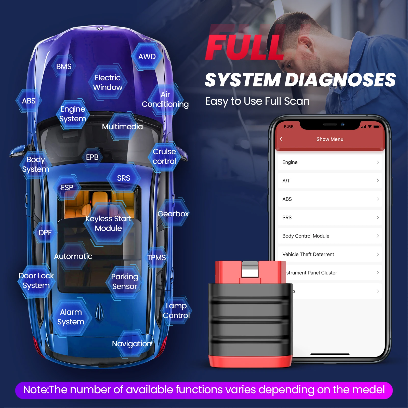 THINKCAR THINKDIAG MINI Auto OBD2 Bluetooth Scanner Sistema Completo Diagnóstico Todos os Carros Vitalício Gratuito Ferramenta de Diagnóstico Automotivo - Image 2