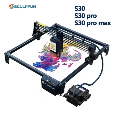 Sculpfun-Máquina de gravação a laser, Gravador a laser, Cortador com assistência automática a ar, Desktop DIY, S30 Pro Max, S30 Pro, S30 Pro, S30, 5W, 10W, 20W