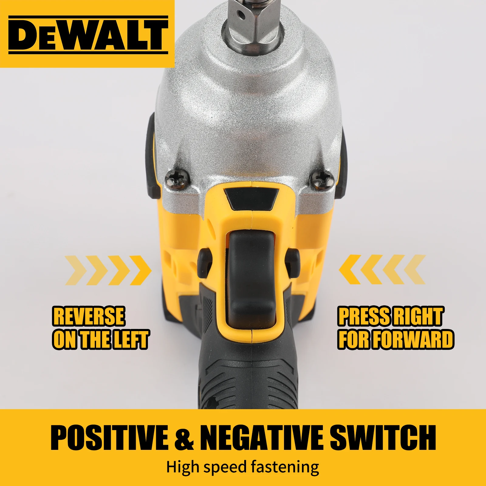 Chave de impacto sem escova DeWALT: potência de 20 V, torque 1898N.M, velocidade movida a pressão, segurança dupla e design ergonômico para trabalhos pesados - Image 2