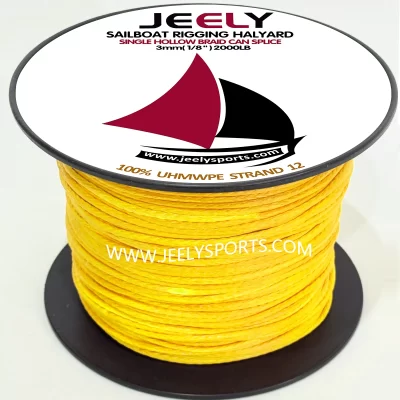 20m 3mm 12 fios 2000LB UHMWPE trança oca veleiro equipamento halyard reboque guincho corda