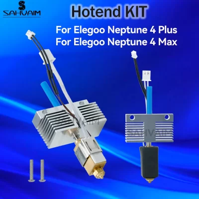 Kit hotend 20v 60w para impressora 3d elegoo netuno 4 plus/4 max, totalmente montado, hotend de metal com bico, acessório de impressora 3d