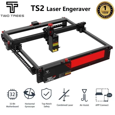 Ts2 160w gravador do laser 20w foco automático grande máquina de corte gravação a laser 410x410mm com detecção de chama do sistema de assit do ar