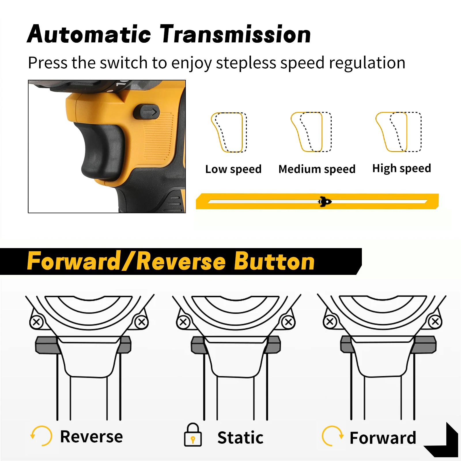 Broca DeWALT DCD796: 20V, motor sem escova, torque de 70Nm, 14 + 1 engrenagens de embreagem, 0-2200rpm e design ergonômico para uso preciso e confortável - Image 4