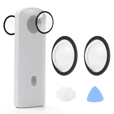 Puluz protetor de lente pc para ricoh theta sc2/s/v 360 acessório capa de proteção de lente para tesla modelo y juniper câmera frontal