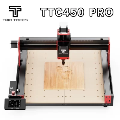 Twotrees ttc450 pro gravador de jóias 3/4 eixos cnc fresadora roteador cnc para madeira acrílico pcb pvc mdf metal vidro