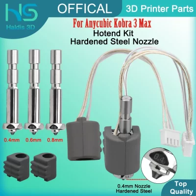Kit hotend para anycubic kobra 3 max, bico bimetálico integrado de aço endurecido, componente de aquecimento cerâmico, acessórios para impressora 3d