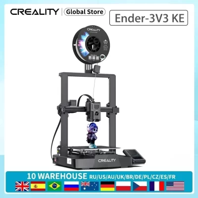 CREALITY Ender-3V3KE Printer 500mm/s Fast Printing Speed Smart Creality OS X-AxisLinear Rail Double Fans Smart Ul 60W