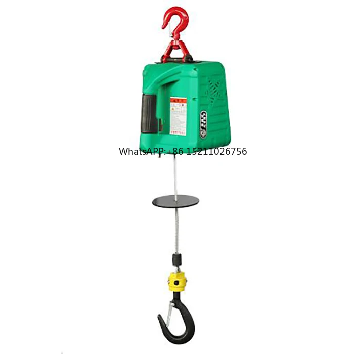 Mini Loop Tração Talha para Plataforma Plataforma Suspensa, Motor a pilhas, Lifting Wire Rope Lifting e Puxando a Máquina, Tipo Europeu - Image 2