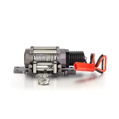 Guincho de emulação de metal completo com motor único para caminhão de esteira RC