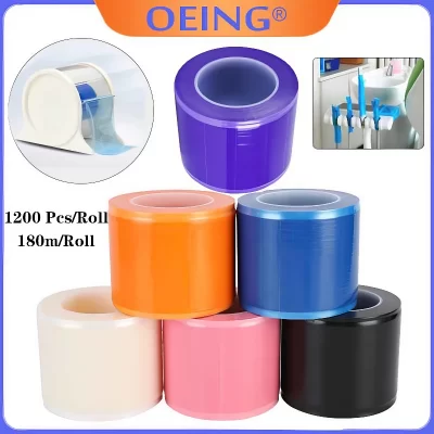 1200 pces/rolo filme de barreira dentária cobre plástico anti-incrustante filme adesivo banda tatuagem claro cobre dental proteger fita clara wr