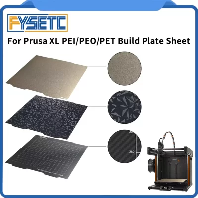 Para prusa xl 365*365mm textura de placa de construção pei suave peo pet folha de aço impressão de resistência de alta temperatura para prusa xl
