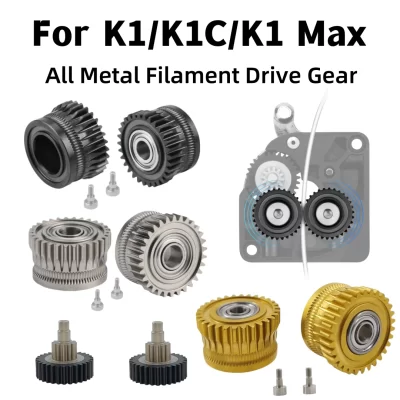 K1C Extruder Gear Kits All-metal Filament Drive Gears for Creality K1 Max K1 Extruders DLC-coated Nickel-plated High Hardness