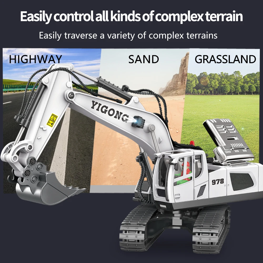Remote Control Excavator Bulldozer Dump Truck Rc Car Toys Electric Engineering 2.4g High-Tech Vehicle Model Toys For Kids Gifts - Image 3