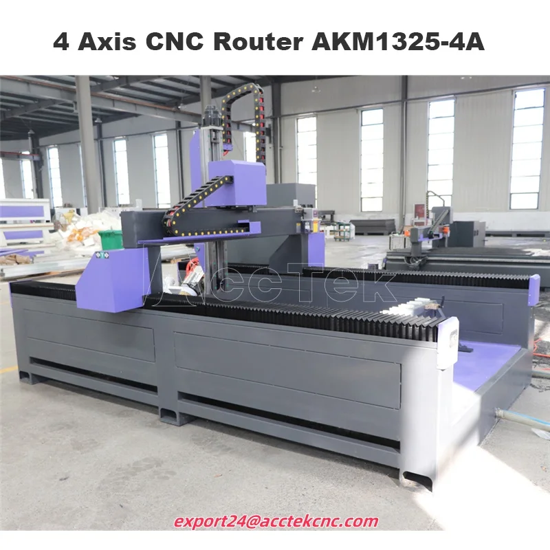 High Z axis CNC Router for Wood 4 Axis ATC Wood Engraving Machine 3D Milling Tools 1300*2500mm Cnc Rouer Machine