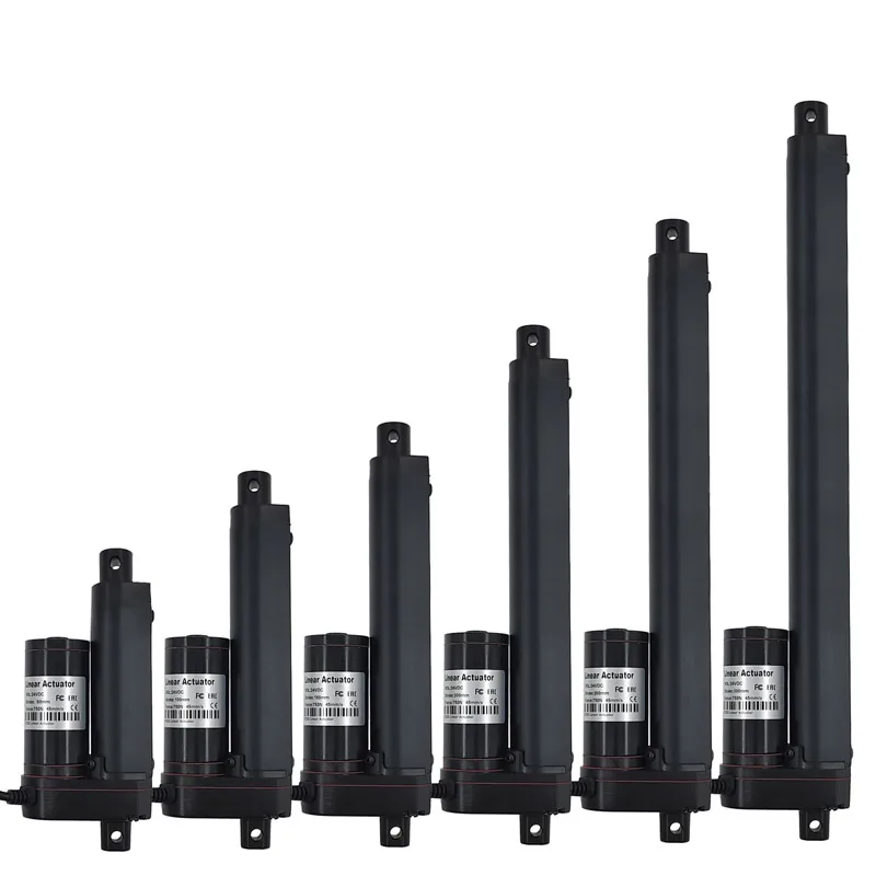 Atuador de acionamento linear do curso elétrico, controlador do motor, 12V, 24V, 50mm, 100mm, 150mm, 100mm, 200mm, 300 N, 500 N, 700 N, 2000N